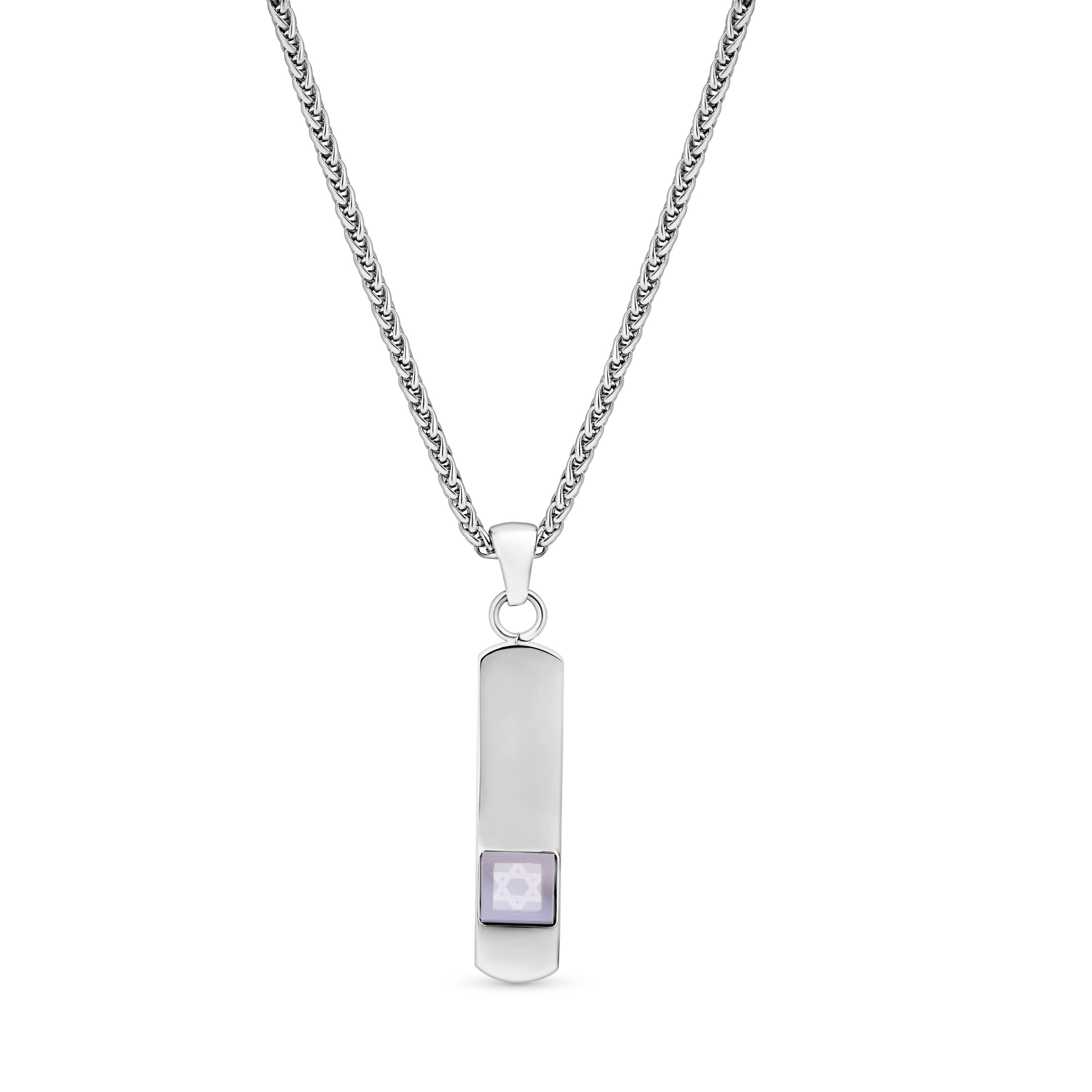 שרשרת עמוד האמונה עם שבב תנ"ך – עיצוב נקי, מסר עוצמתי